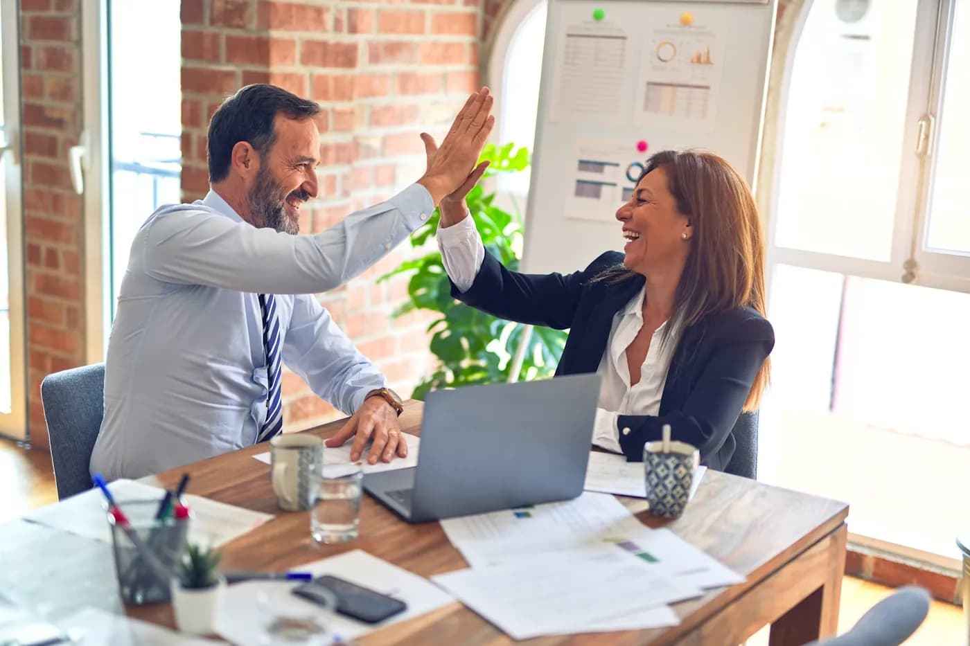 A professional meeting with an adviser in an office